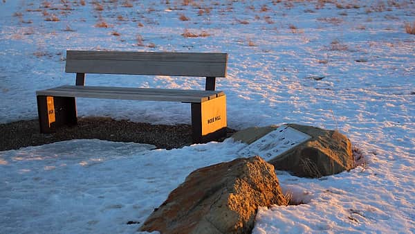 A single empty chair standing on its own against a plain background